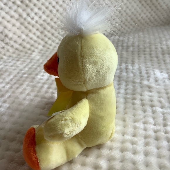 Cute Little Plush Yellow Duck Stuffed Animal Toy - Picture 4 of 7